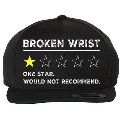 Broken Wrist Funny Get Well Soon Gag Recovery Wool Snapback Cap