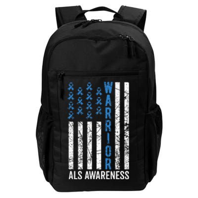 Blue Warrior For  & ALS Awareness Daily Commute Backpack