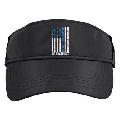 Blue Warrior For  & ALS Awareness Adult Drive Performance Visor