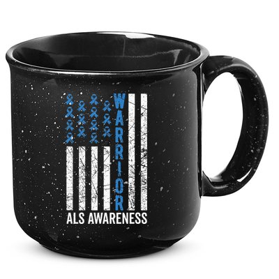 Blue Warrior For  & ALS Awareness 15oz Campfire Ceramic Mug