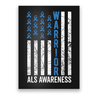 Blue Warrior For  & ALS Awareness Poster