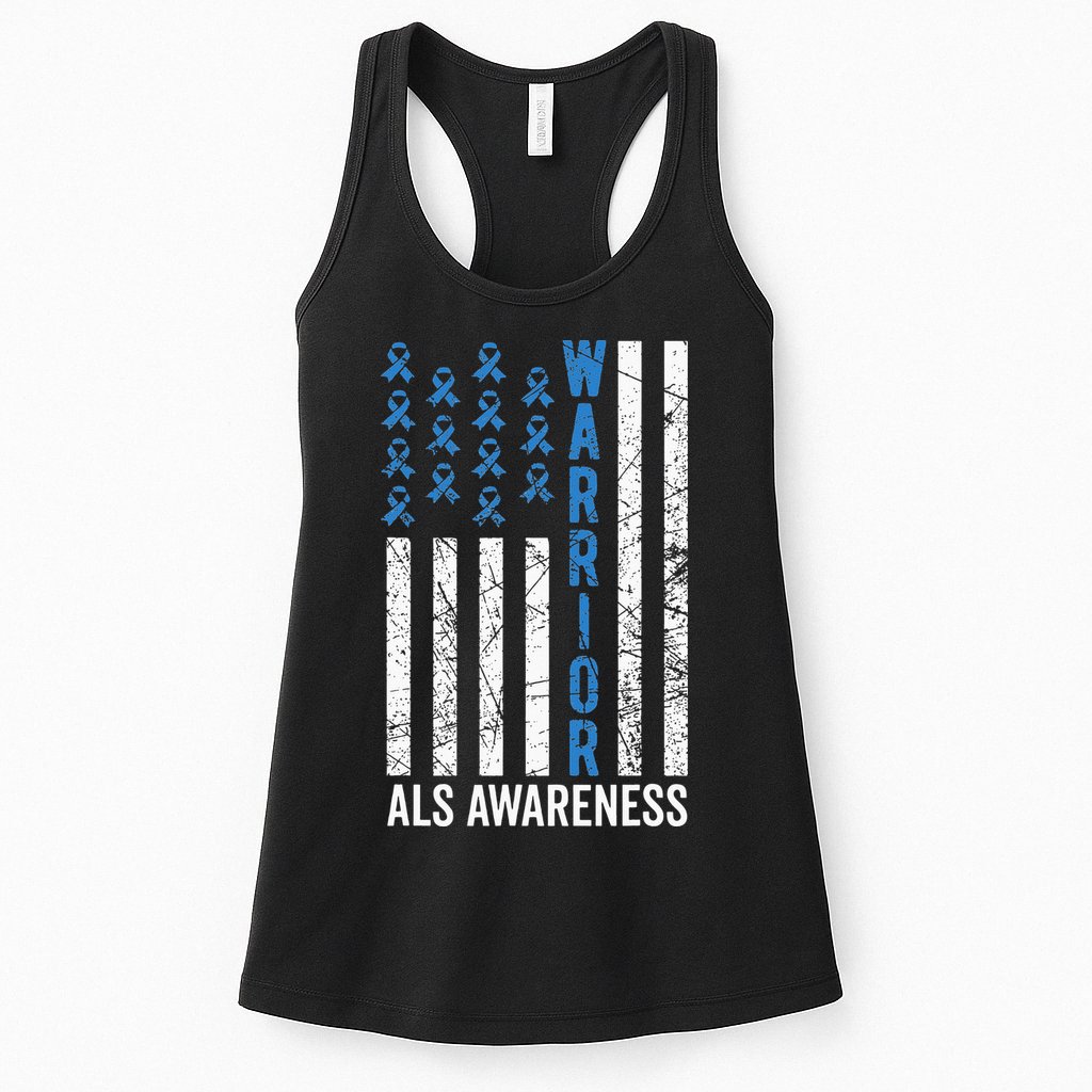 Blue Warrior For  & ALS Awareness Womens Tank Top