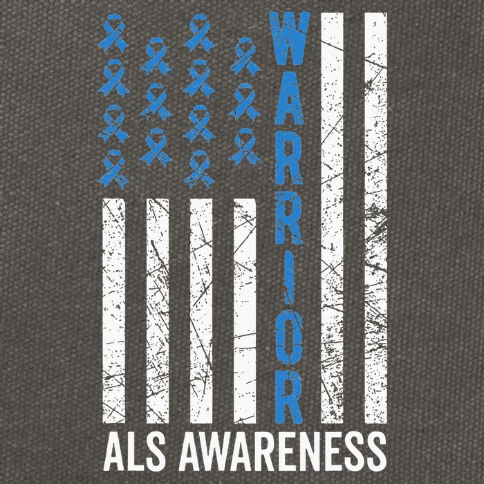 Blue Warrior For  & ALS Awareness Cotton Canvas Backpack