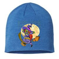 Broomstick Witchcraft Full Moon Halloween Party Spooky Witch Great Gift Sustainable Beanie