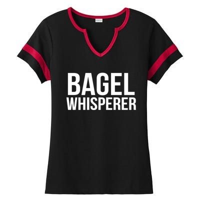 Bagel Whisperer Funny Lover Baking Baker Gift Christmas Gift Ladies Halftime Notch Neck Tee