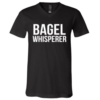 Bagel Whisperer Funny Lover Baking Baker Gift Christmas Gift V-Neck T-Shirt