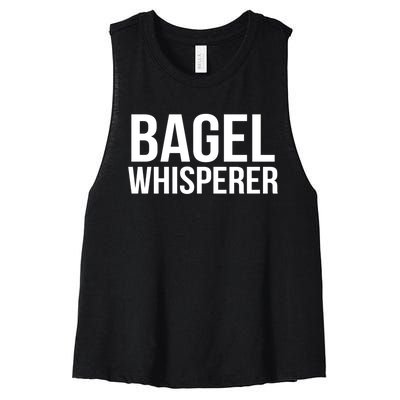 Bagel Whisperer Funny Lover Baking Baker Gift Christmas Gift Women's Racerback Cropped Tank