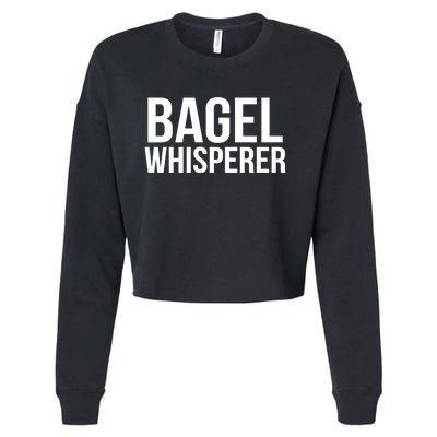 Bagel Whisperer Funny Lover Baking Baker Gift Christmas Gift Cropped Pullover Crew