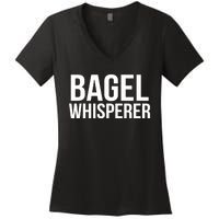 Bagel Whisperer Funny Lover Baking Baker Gift Christmas Gift Women's V-Neck T-Shirt