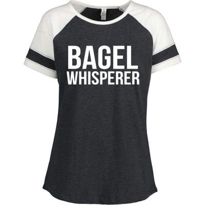 Bagel Whisperer Funny Lover Baking Baker Gift Christmas Gift Enza Ladies Jersey Colorblock Tee