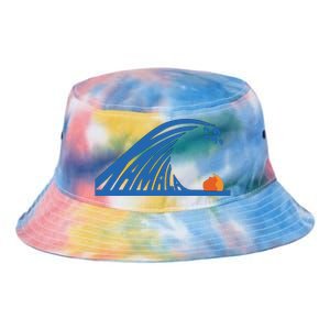 Blue Wave For Kamala Harris Trump Funny Tie Dye Newport Bucket Hat