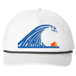 Blue Wave For Kamala Harris Trump Funny Snapback Five-Panel Rope Hat