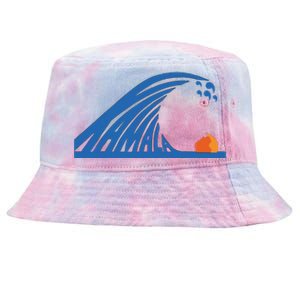 Blue Wave For Kamala Harris Trump Funny Tie-Dyed Bucket Hat