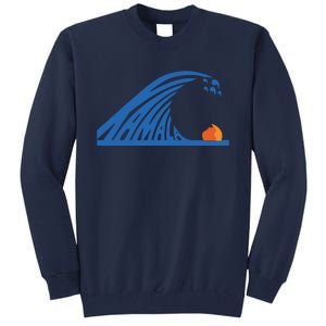 Blue Wave For Kamala Harris Trump Funny Tall Sweatshirt