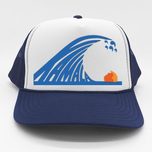 Blue Wave For Kamala Harris Trump Funny Trucker Hat