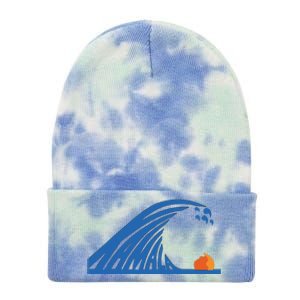 Blue Wave For Kamala Harris Trump Funny Tie Dye 12in Knit Beanie