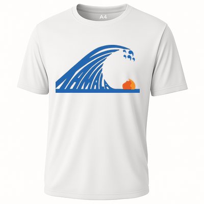 Blue Wave For Kamala Harris Trump Funny Cooling Performance Crew T-Shirt