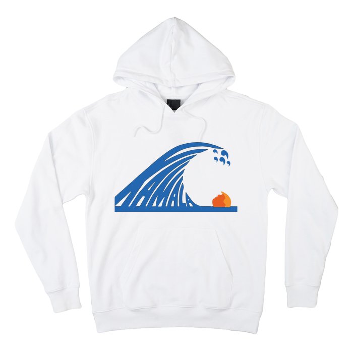 Blue Wave For Kamala Harris Trump Funny Hoodie