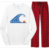 Blue Wave For Kamala Harris Trump Funny Long Sleeve Pajama Set