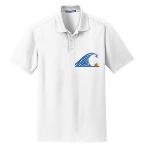 Blue Wave For Kamala Harris Trump Funny Dry Zone Grid Polo