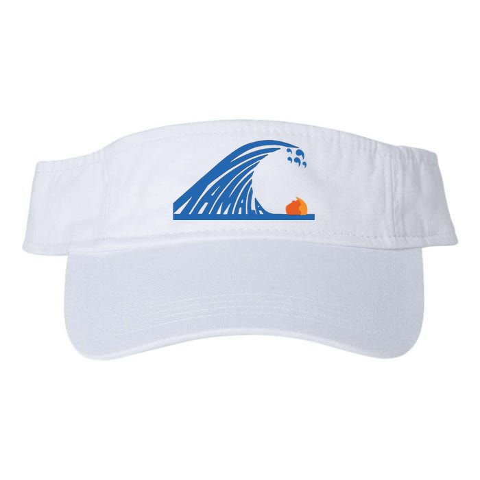 Blue Wave For Kamala Harris Trump Funny Valucap Bio-Washed Visor