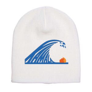 Blue Wave For Kamala Harris Trump Funny Short Acrylic Beanie