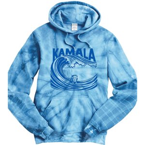 Blue Wave For Kamala Harris Trump Funny Tie Dye Hoodie