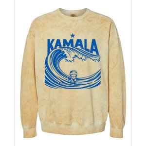 Blue Wave For Kamala Harris Trump Funny Colorblast Crewneck Sweatshirt