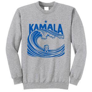 Blue Wave For Kamala Harris Trump Funny Tall Sweatshirt