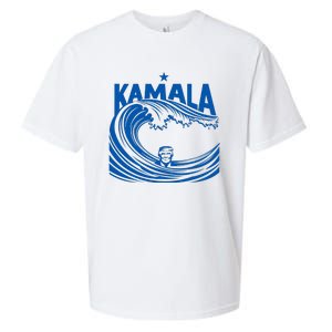 Blue Wave For Kamala Harris Trump Funny Sueded Cloud Jersey T-Shirt