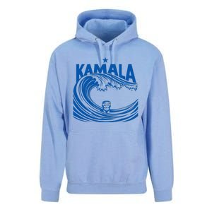 Blue Wave For Kamala Harris Trump Funny Unisex Surf Hoodie