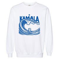 Blue Wave For Kamala Harris Trump Funny Garment-Dyed Sweatshirt