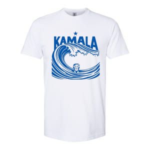 Blue Wave For Kamala Harris Trump Funny Softstyle CVC T-Shirt