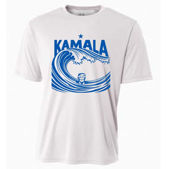 Blue Wave For Kamala Harris Trump Funny Cooling Performance Crew T-Shirt