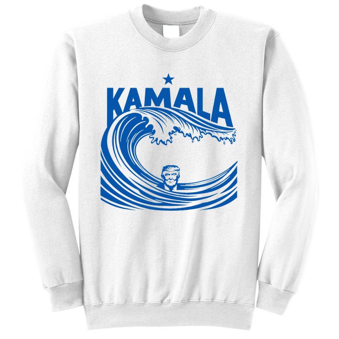 Blue Wave For Kamala Harris Trump Funny Sweatshirt