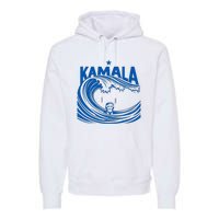 Blue Wave For Kamala Harris Trump Funny Premium Hoodie