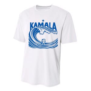 Blue Wave For Kamala Harris Trump Funny Performance Sprint T-Shirt