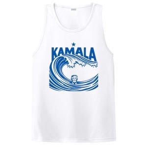 Blue Wave For Kamala Harris Trump Funny PosiCharge Competitor Tank