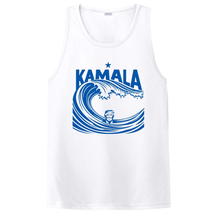 Blue Wave For Kamala Harris Trump Funny PosiCharge Competitor Tank