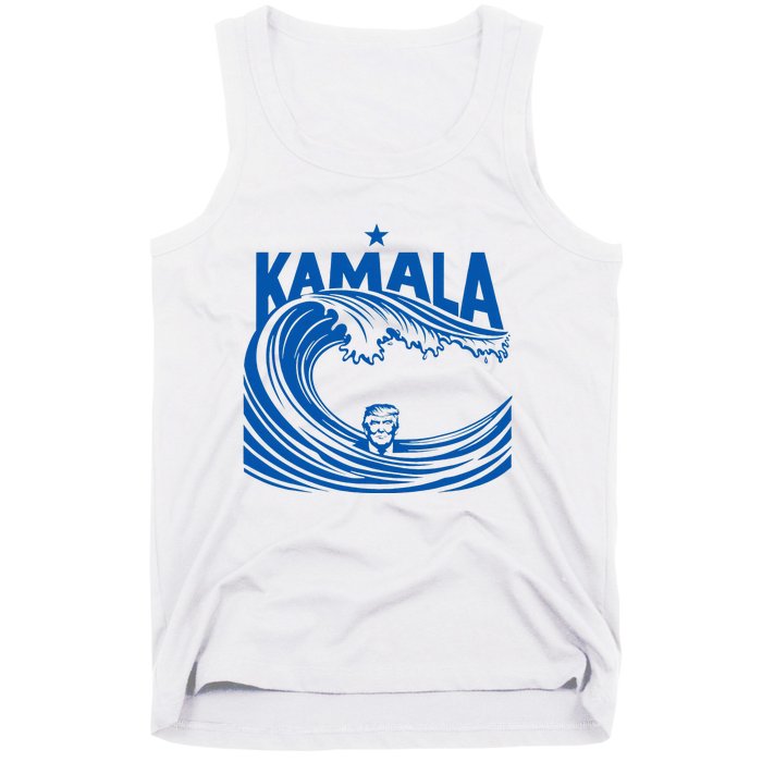 Blue Wave For Kamala Harris Trump Funny Tank Top