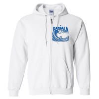 Blue Wave For Kamala Harris Trump Funny Full Zip Hoodie