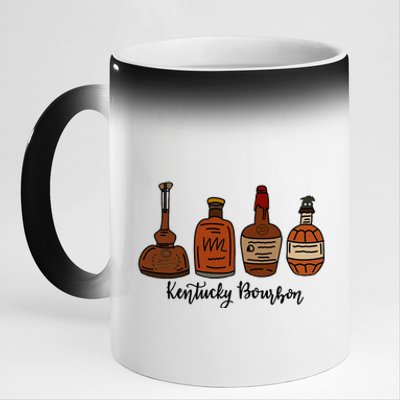 Bourbon Whiskey Favorite Bourbons Distillery 11oz Black Color Changing Mug