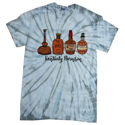 Bourbon Whiskey Favorite Bourbons Distillery Tie-Dye T-Shirt