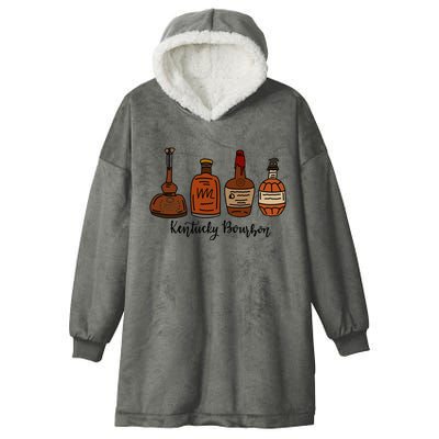 Bourbon Whiskey Favorite Bourbons Distillery Hooded Wearable Blanket