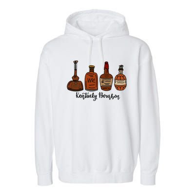 Bourbon Whiskey Favorite Bourbons Distillery Garment-Dyed Fleece Hoodie