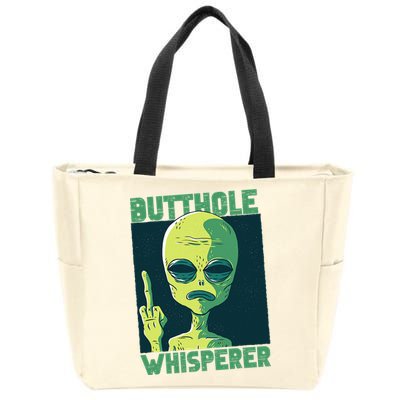 Butthole Whisperer Funny Aliens Sarcastic Adult Humour Zip Tote Bag