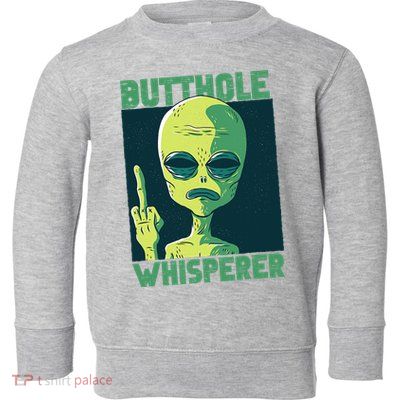 Butthole Whisperer Funny Aliens Sarcastic Adult Humour Toddler Sweatshirt