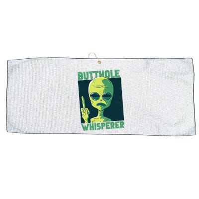 Butthole Whisperer Funny Aliens Sarcastic Adult Humour Large Microfiber Waffle Golf Towel