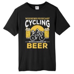 Bicyclist Weekend Forecast Cycling With A Chance Of Beer Tall Fusion ChromaSoft Performance T-Shirt