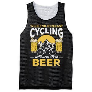 Bicyclist Weekend Forecast Cycling With A Chance Of Beer Mesh Reversible Basketball Jersey Tank